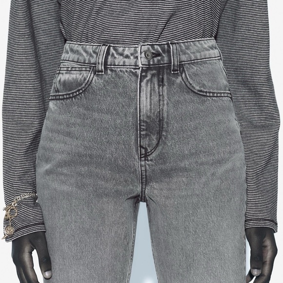NEW ZARA Z1975 MOM FIT JEANS WITH HIGH WAIST - Picture 4 of 6